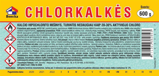 Chlorinated lime, 0.6 kg