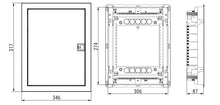 Modular flush-mounted enclosure ETI 12+2 modules ECG14, IP40