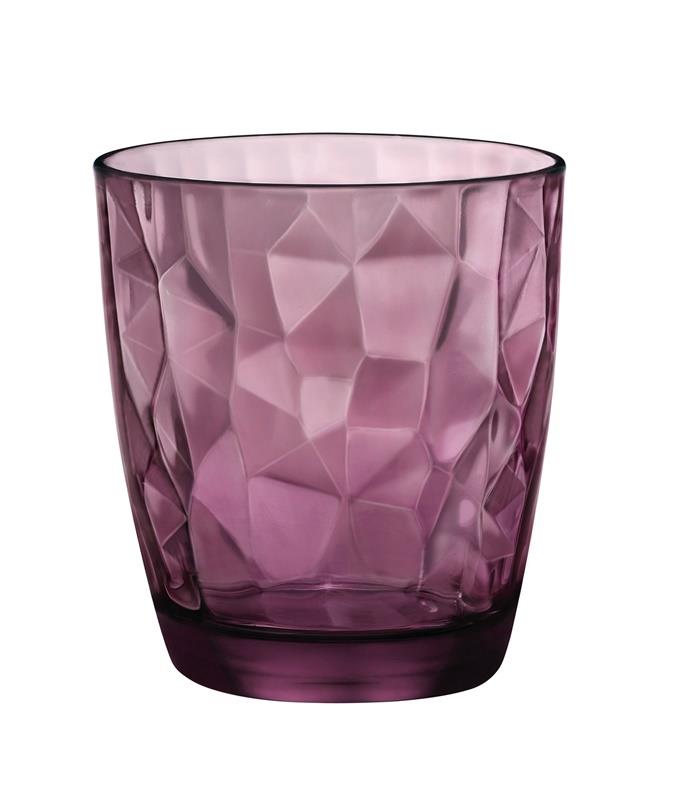 Glass BORMIOLI ROCCO DIAMOND DOF, 390 ml, violet