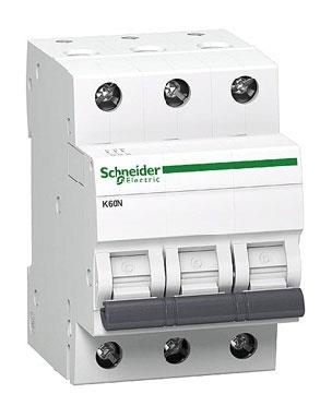 Automatic circuit breaker Schneider K60N, 3P, C, 6kA, 32 A