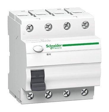 Srovės nuotėkio rėlė Schneider A9Z05425, 4P, 25A, 240V,30mA