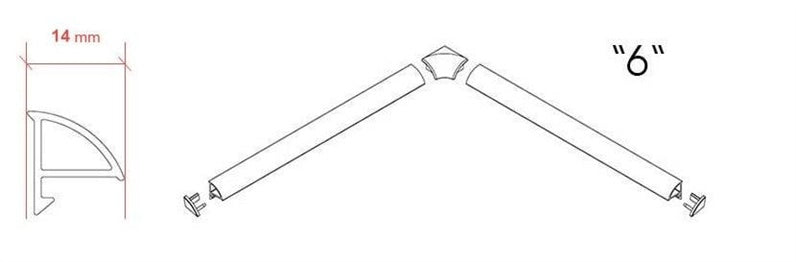 Set of corner profiles for Ravak B440000001
