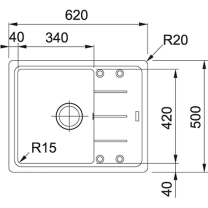 Zlewozmywak Franke Basis BFG 611-62 z zaworem