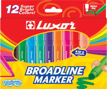 Flomasteriai LUXOR BROADLINE MARKER 6180, vienpusiai, 12 vnt