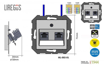 LIREGUS EPSILON computer socket, black