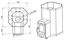 Piec do sauny opalany drewnem STOVEMAN 13LS, 15,4 kW