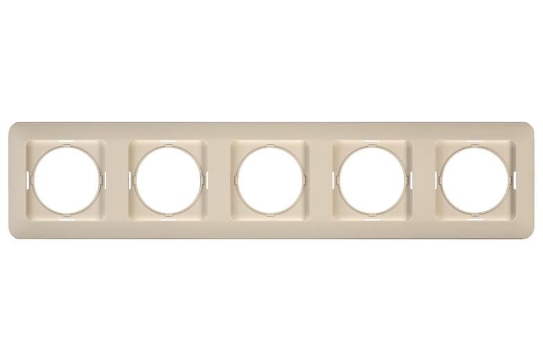 Five-gang frame VILMA SL250, ivory