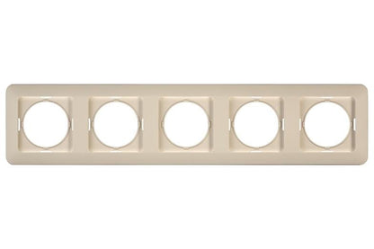 Five-gang frame VILMA SL250, ivory