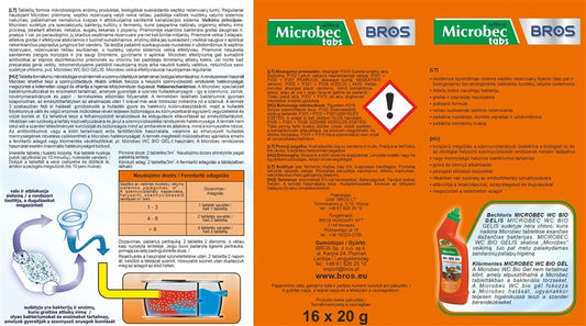 Bros Microbec Bioactivator for Septic Tanks, 0.02 kg