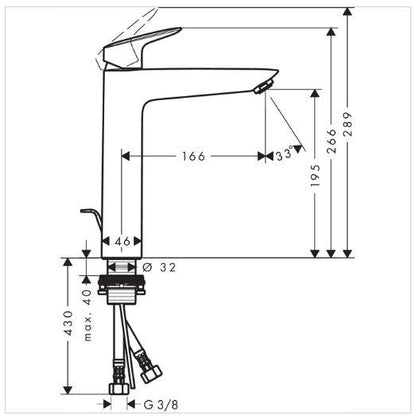 Basin mixer Hansgrohe Logis 71090000