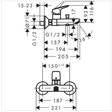 Vonios maišytuvas Hansgrohe Logis 71400000