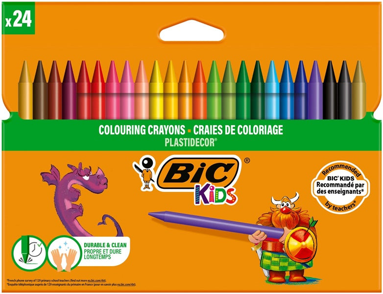 Vaškinės kreidelės Bic, 24 vnt
