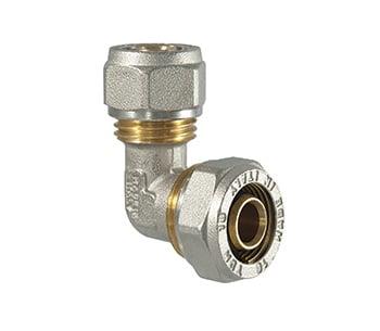 Elbow Compression Fitting 1065, TDM Brass, 18 mm