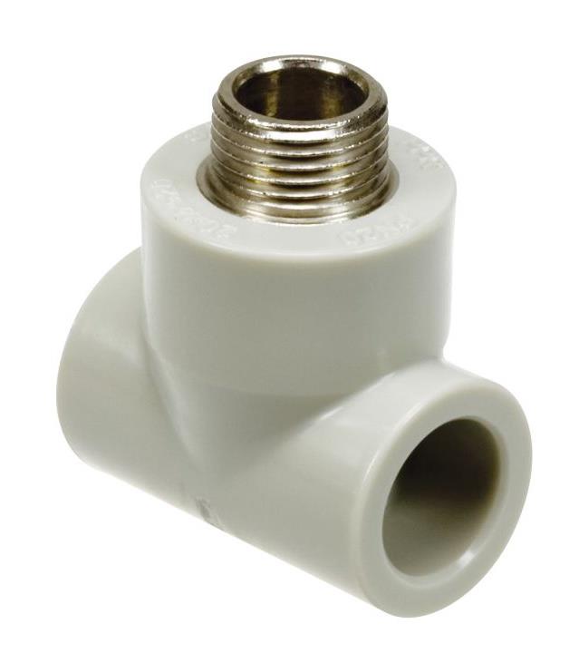 Trišakis su sriegiu 27.2020, 20 mm x1/2" išor. sriegis