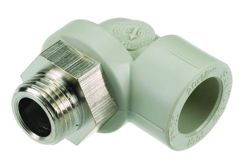 Elbow 25.2520A PPR, 25 mm x 1/2" male thread