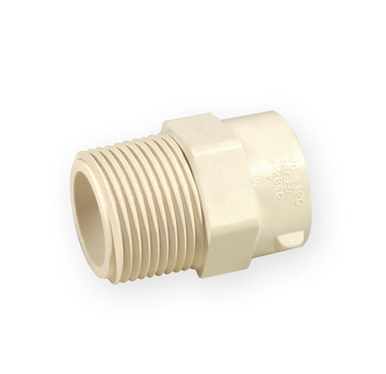 Mova 4704-007, PVC-C, 3/4" išor. srieg./klij. vidus