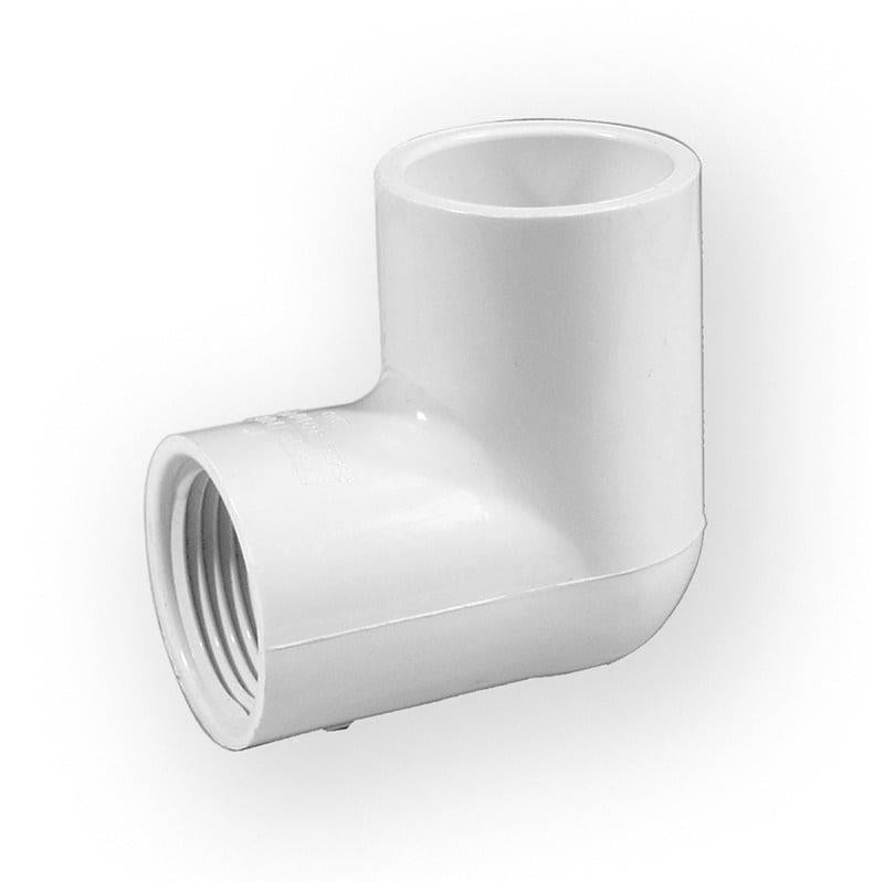 Elbow 406-005, PVC-U, 1/2" FPT/slip F.