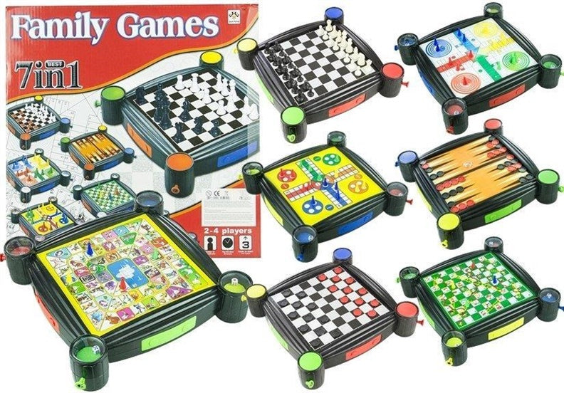 Board game set FAMILY GAMES 7 IN 1