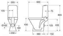 Toilet with lid GUSTAVSBERG NORDIC3 3510, 355×660 mm