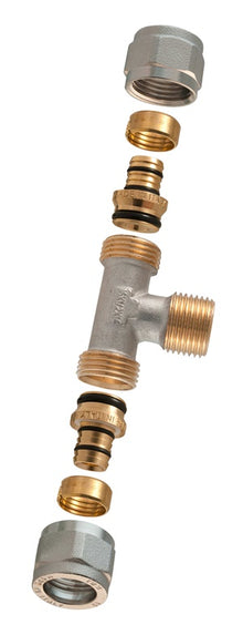 DEMOUNTABLE SCREWED TEE; 1460E18X¾"; EXTERNAL THREAD
