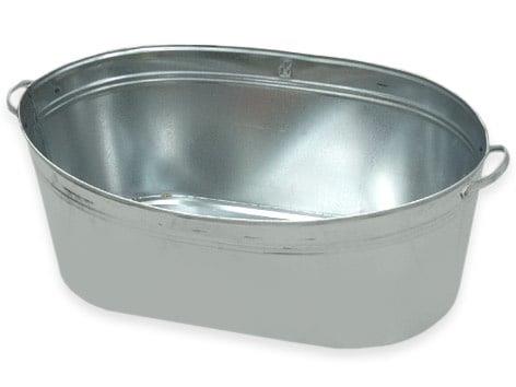 Galvanized tub, 100 l, 78 x 65 x 32 cm