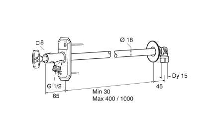 Gustavsberg Frost-Proof Outdoor Tap FG0105070, 1/2''