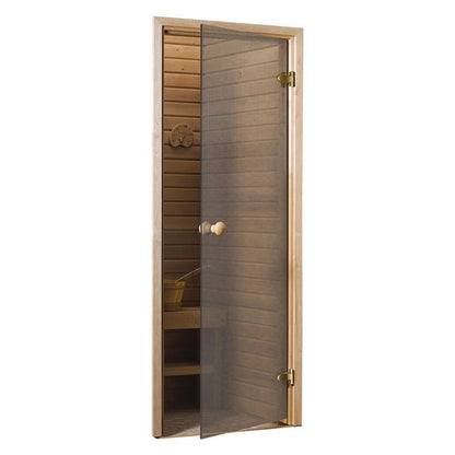 Saunos durys ANDRES SCAN 70x190cm dreb, bronz, mat stiklas