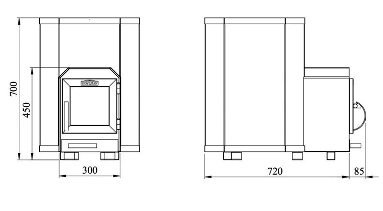 Piec do sauny STOVEMAN 16-LS, 17 kW