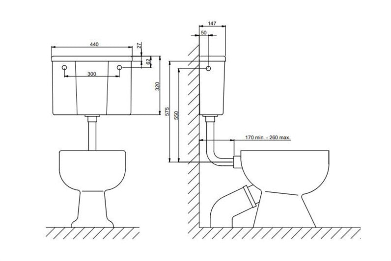 Zbiornik do WC Tycner 410