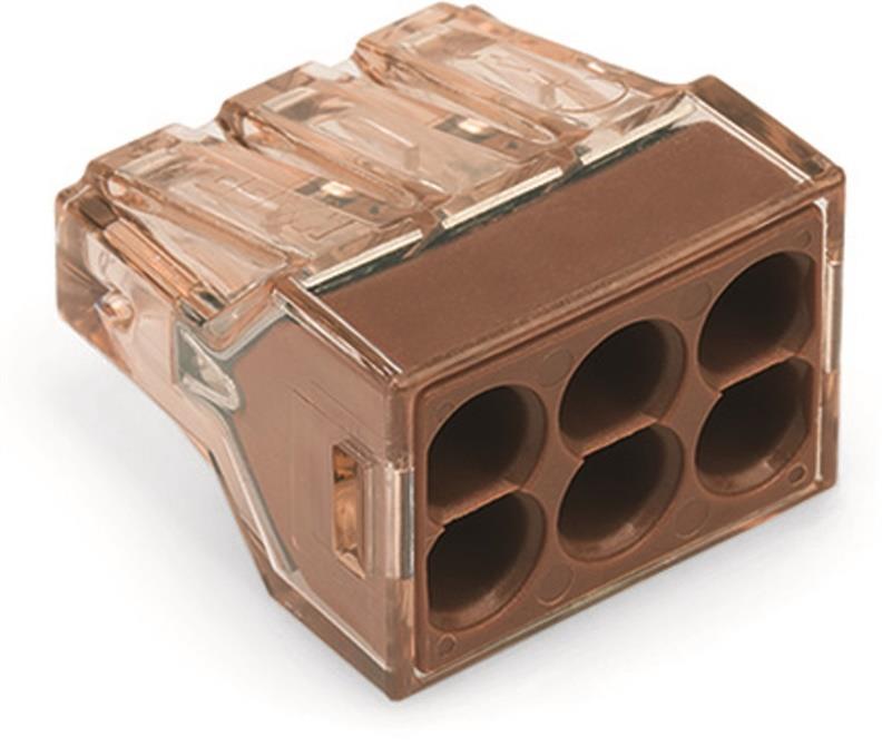 Wago 773-606/5 wire connector, 6 x 1.5-4 mm², 400 V, 5 pcs.