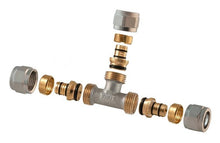 Demountable compression tee 1445, 18 x 16 x 18 mm