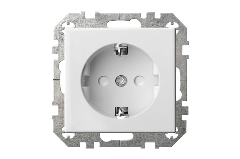 Socket outlet LIREGUS EPSILON, earthed, white