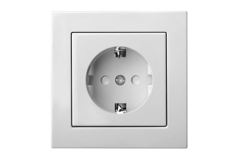 Socket outlet LIREGUS EPSILON, earthed, white