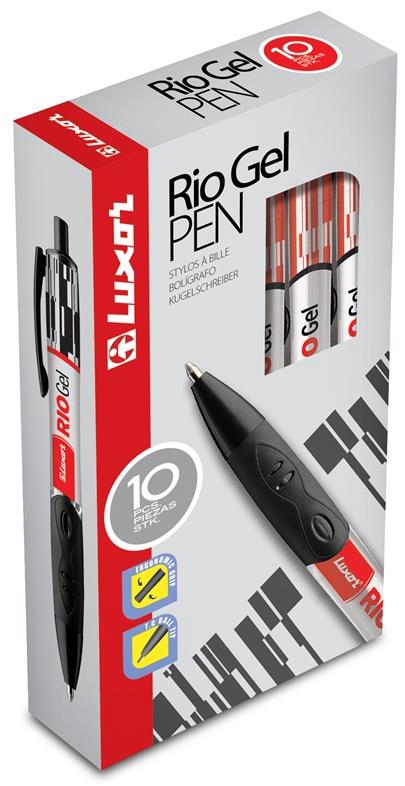 Tušinukas Luxor Gel Pen, raudonas – MOKO 11 klasės bazinio mokyklinio rinkinio sudėtyje