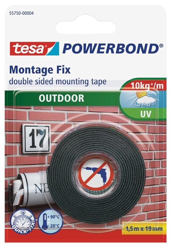 DOUBLE-SIDED ADHESIVE TAPE FOR OUTDOOR USE (10 kg; 1.5 m X 19 mm)