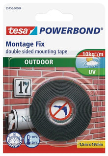 DOUBLE-SIDED ADHESIVE TAPE FOR OUTDOOR USE (10 kg; 1.5 m X 19 mm)