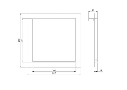 Revizinės durelės EUROPLAST RLR2020, 20 x 20 cm