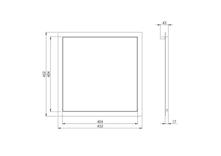 EUROPLAST RLR4040 Access Panel, 40 x 40 cm