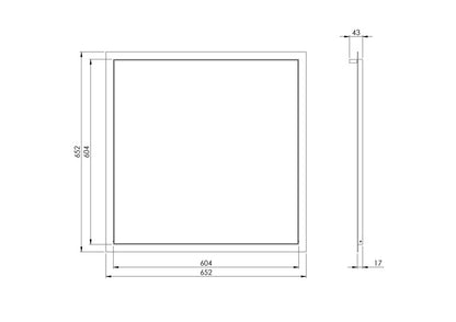 Revizinės durelės EUROPLAST RLR6060, 60 x 60 cm