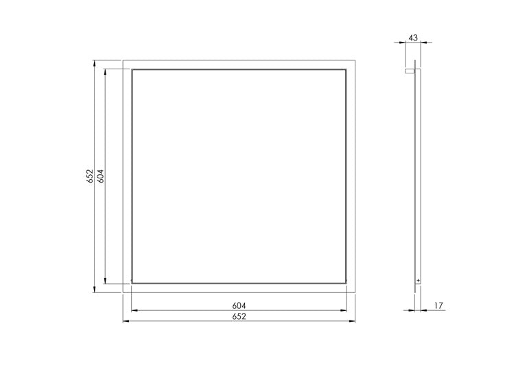 EUROPLAST RLR6060 Revision Door, 60 x 60 cm