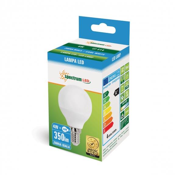 Lemputė Spectrum LED, P45, E14, 4W, 340LM, 6000K