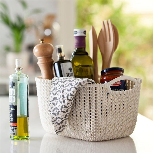 Daiktadėžė CURVER KNIT, 8 l, balta, 30×22×17 cm