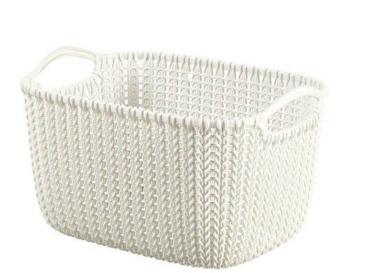 Pojemnik CURVER KNIT, 19 l, biały, 40×30×23 cm