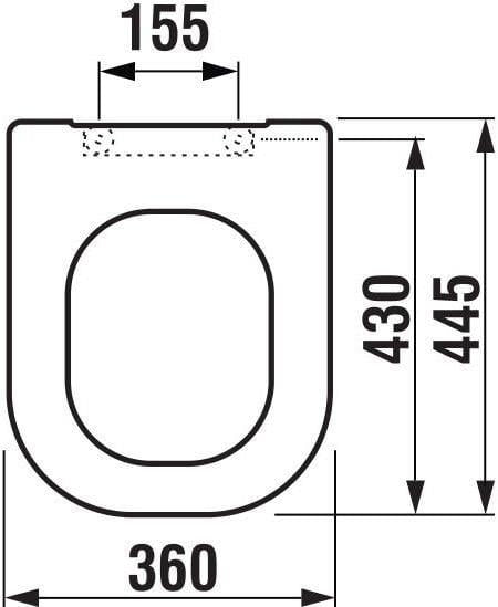 UNITAZO DANGTIS JIKA DEEP, 36,0 x 44,5 cm