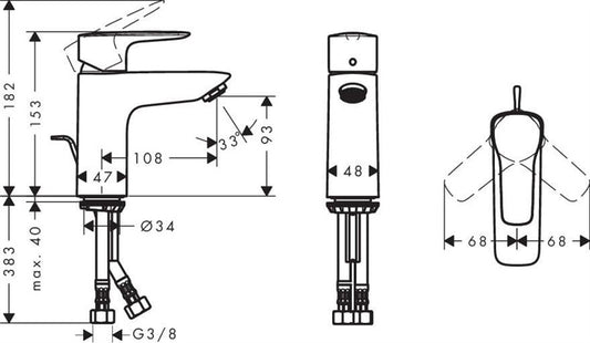 Praustuvo maišytuvas Hansgrohe MySport 71111000