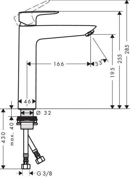 Praustuvo maišytuvas Hansgrohe MySport 71112000