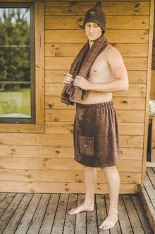 Sauna Apron NAMŲ TEKSTILĖ, 50 x 55 cm, brown
