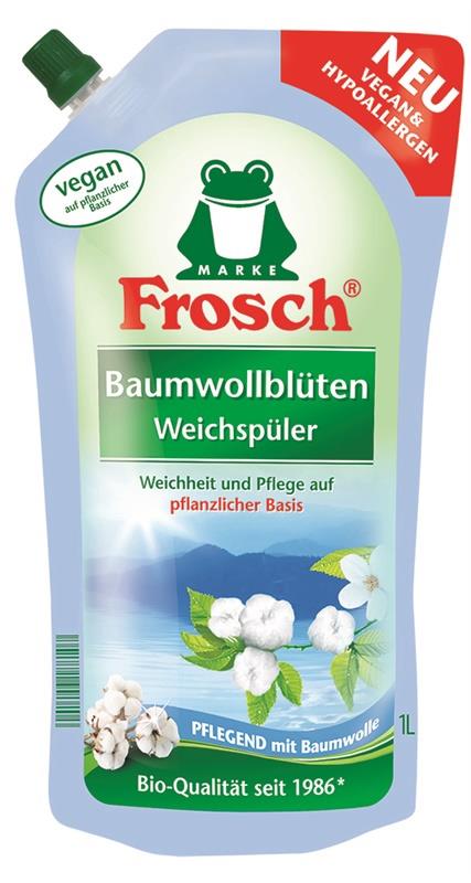 Płyn do płukania Frosch, kwiat bawełny, 1 l