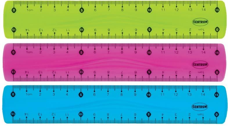 Centrum lanksti liniuotė, 15 cm, MOKO 1 klasės startiniame rinkinyje