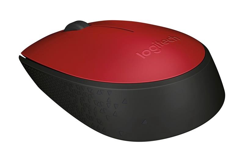 Belaidė kompiuterio pelė LOGITECH M171, raudona